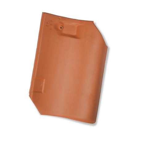 Single product shot of a Oude Pottelbergse Pan 451 Natuurrood roof tile