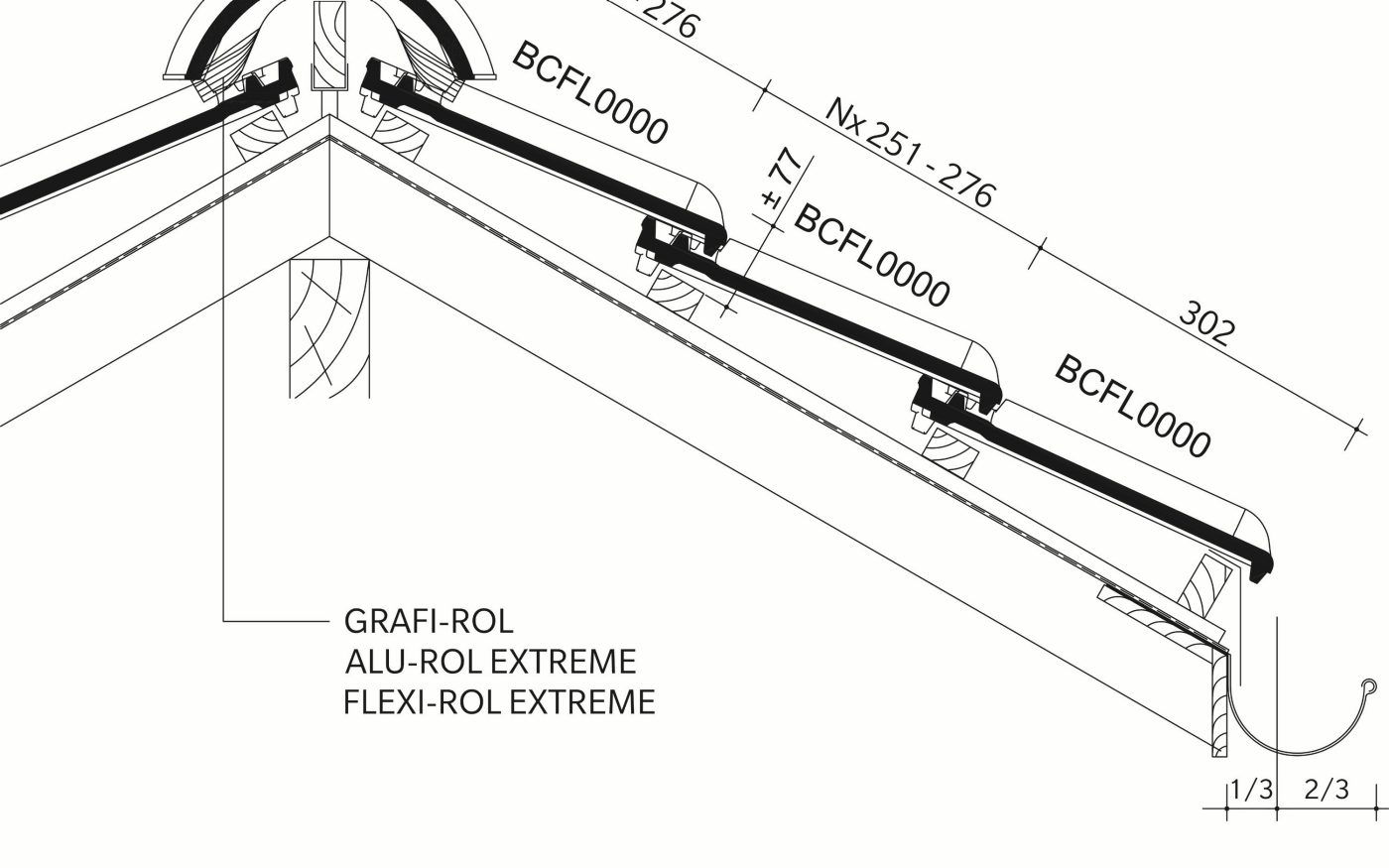 TERREAL Côte Fleurie : Lengtedoorsnede_dak_thv_vorst