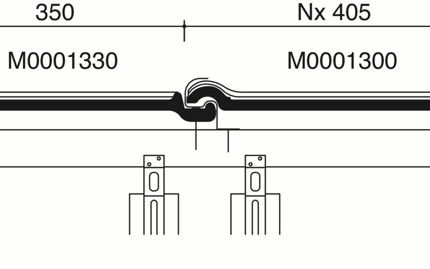Standard - Dwarsdoorsnede dak ter hoogte van vorst