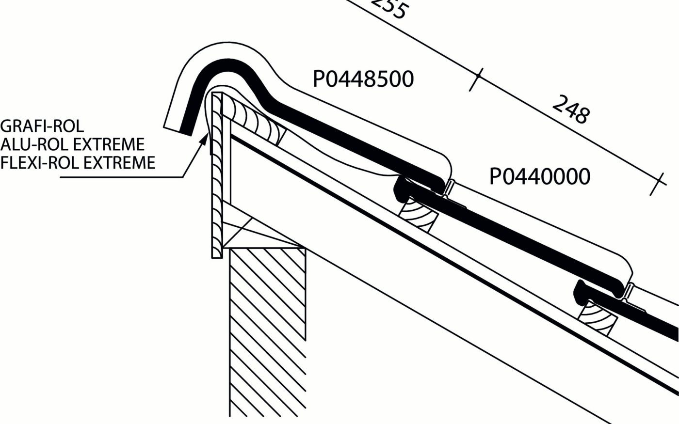 Stormpan 44 : Lengtedoorsnede_dak_thv_haakvorst