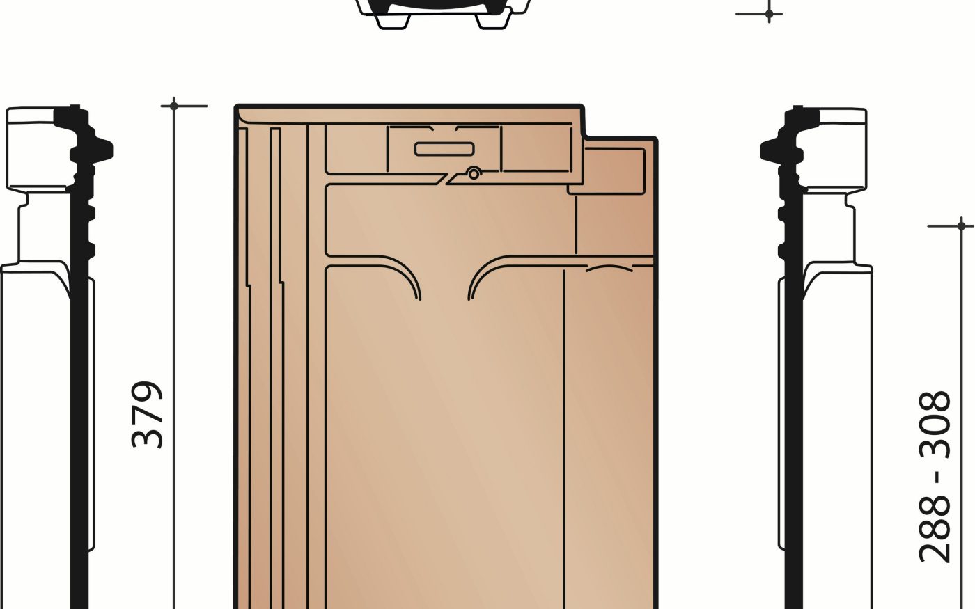 Technical drawing VHV Vario rooftile