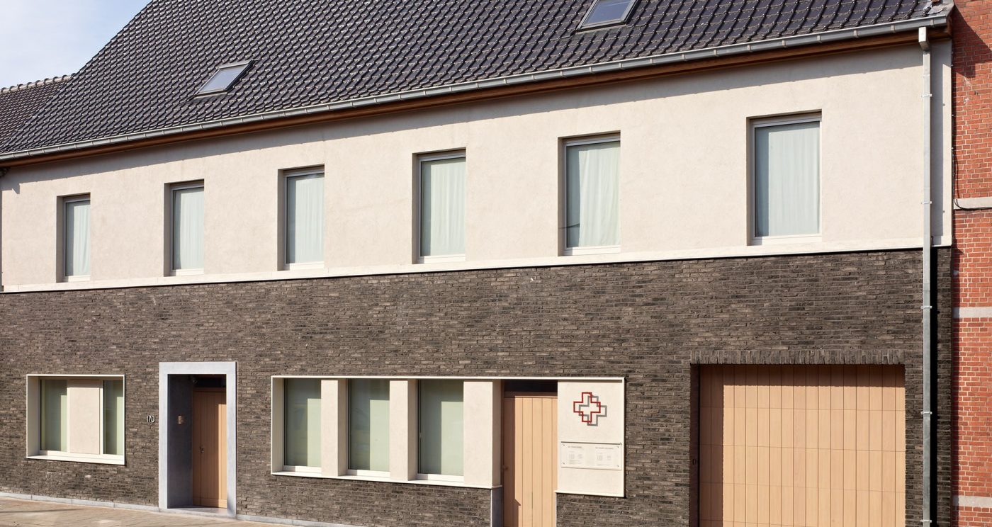 Referentie met steenstrippen