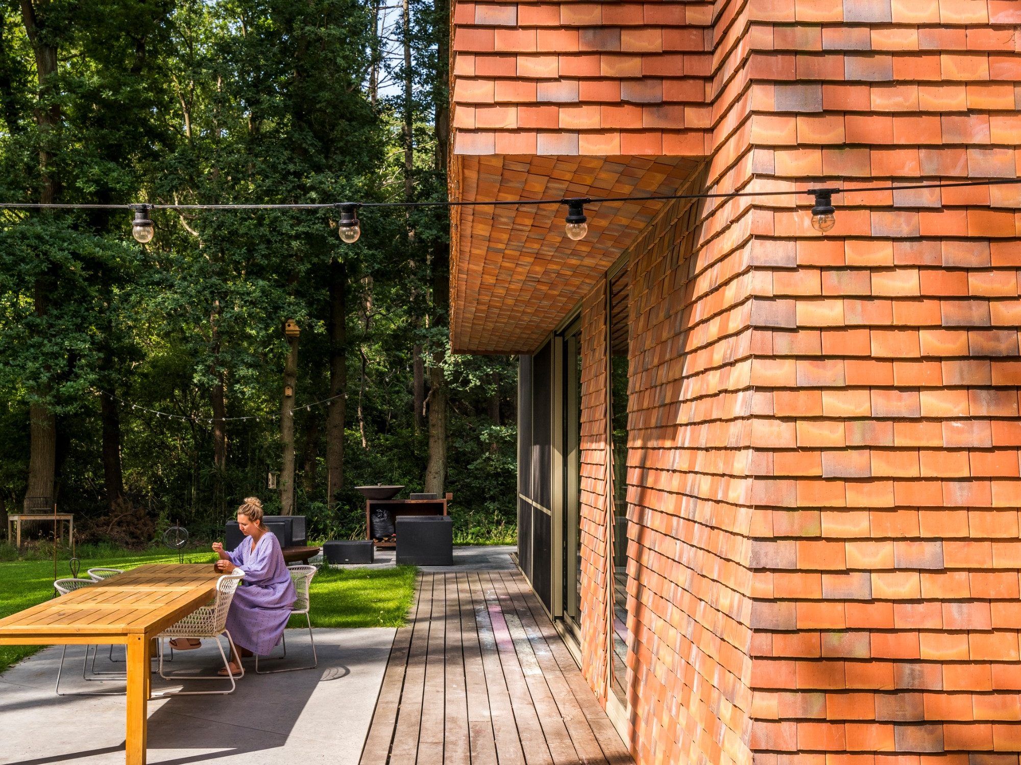 Gevelbekleding met kleidakpannen