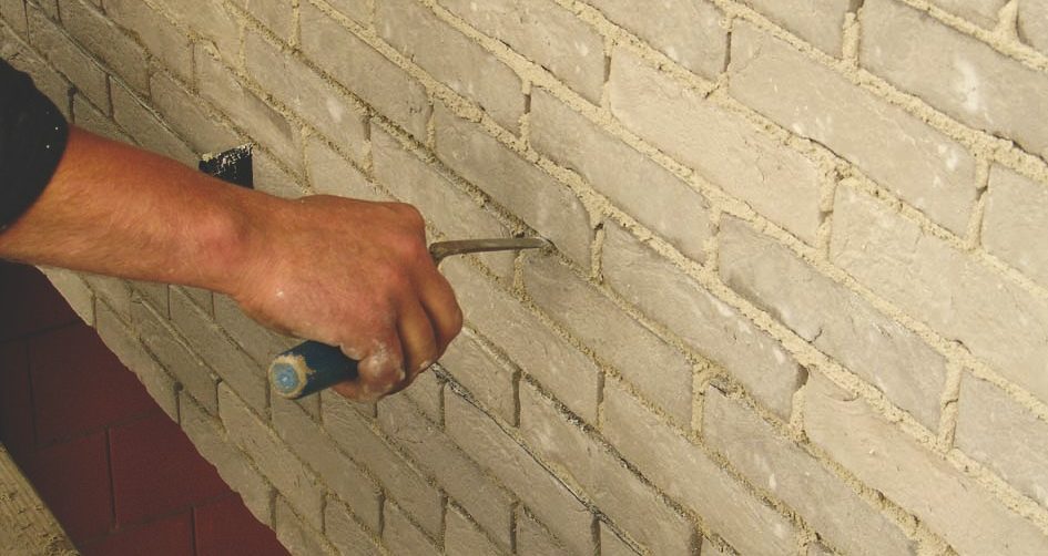 Traditional format: scrape out the joint and finish off
