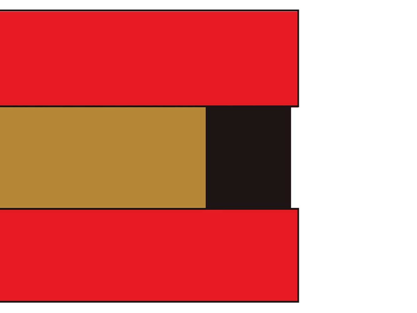 Glad licht verdiepte voeg