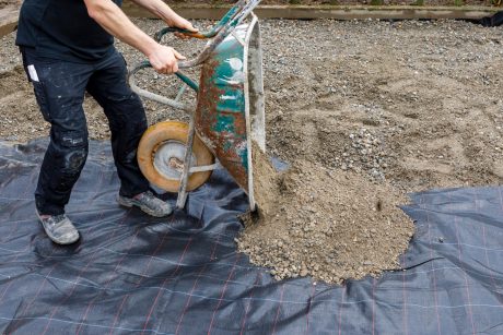 Installing pavers 