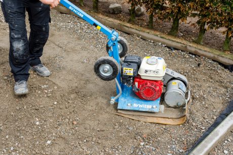 Installing pavers 