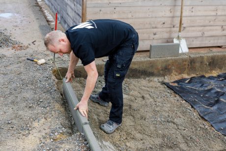 Installing pavers 