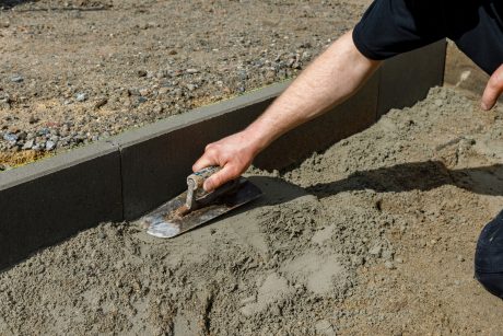 Installing pavers 