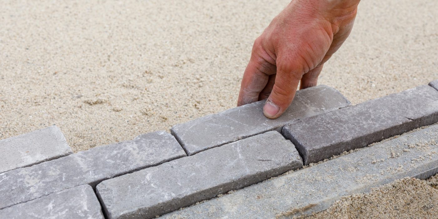 Installing pavers 