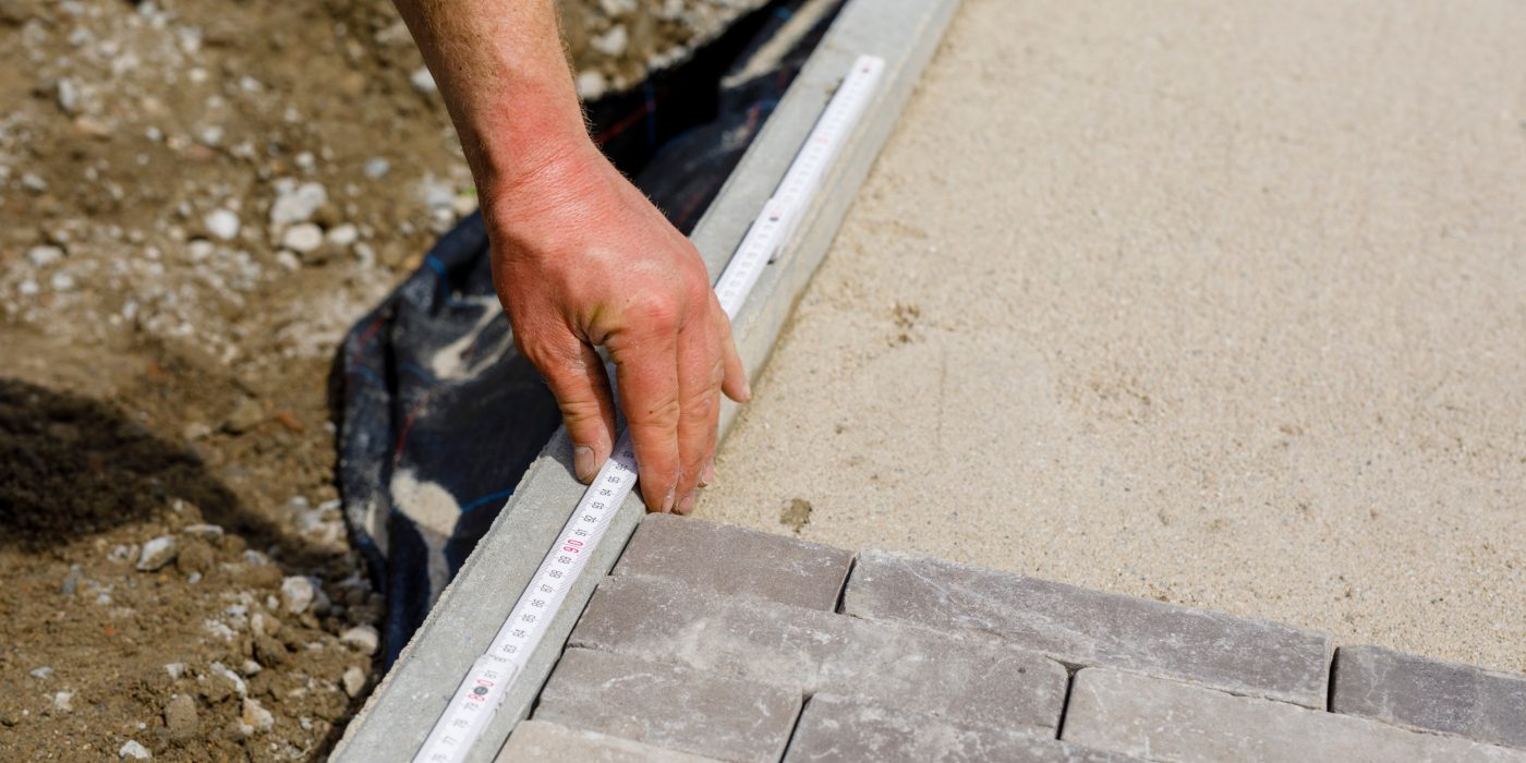 Installing pavers 