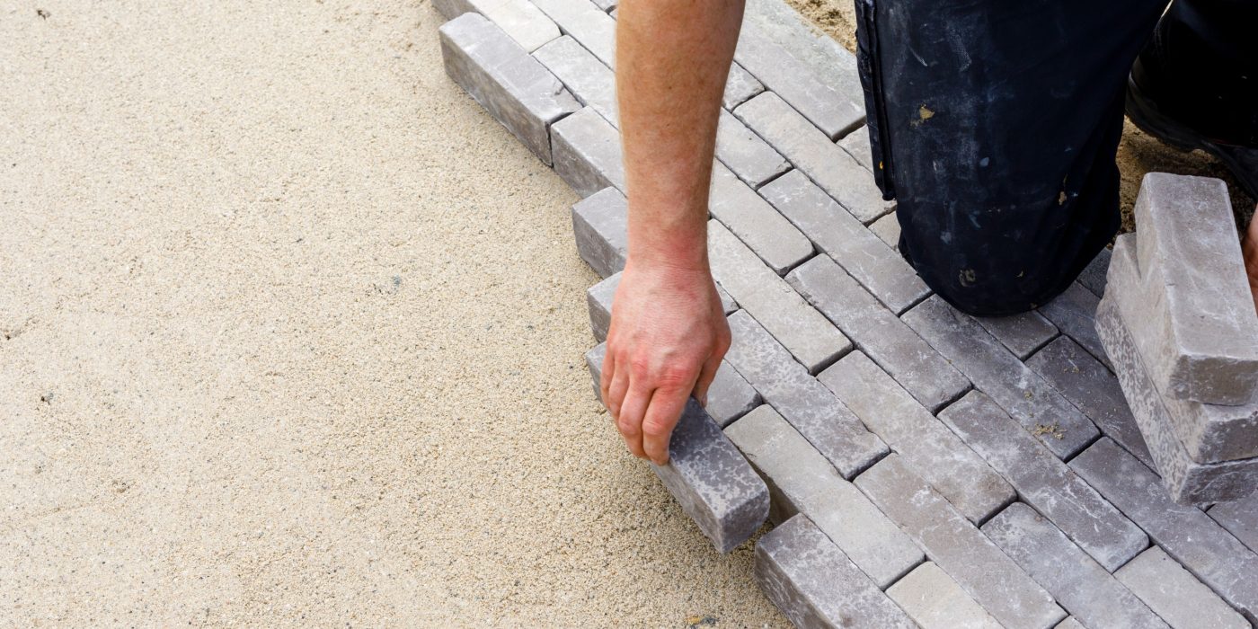 Installing pavers 