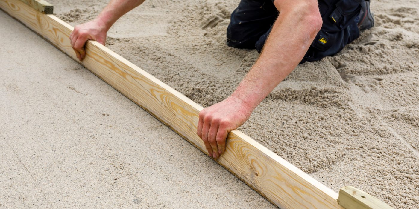 Installing pavers 