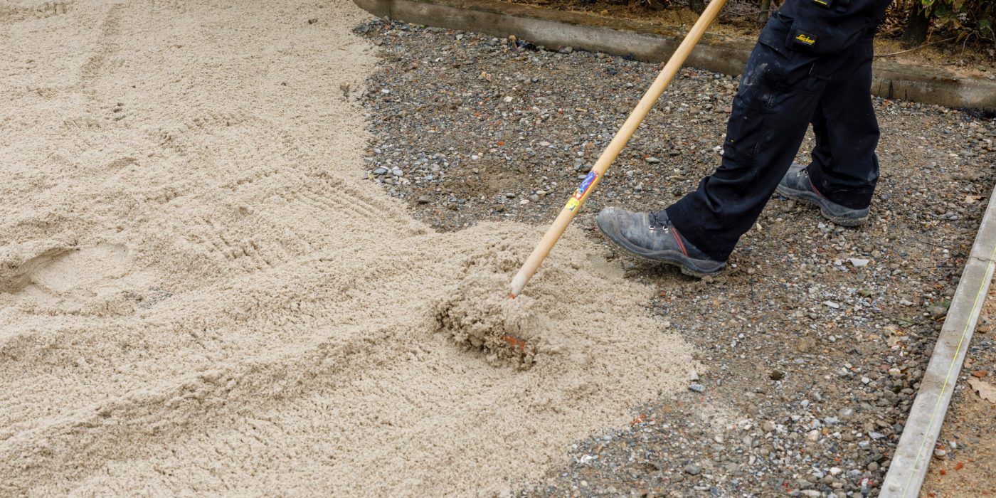 Installing pavers 