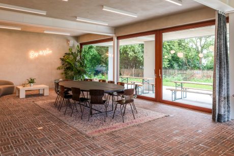 Kleiklinkers van wienerberger gebruikt in het interieur