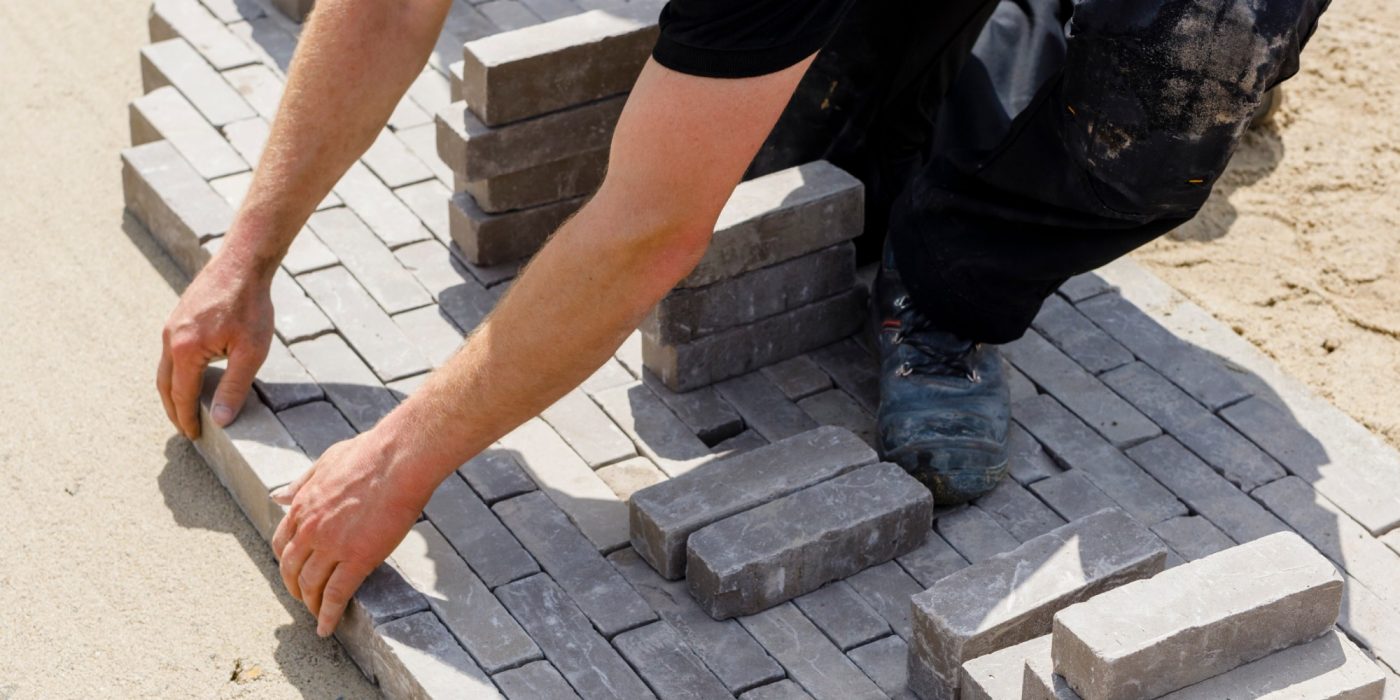 Installing pavers 