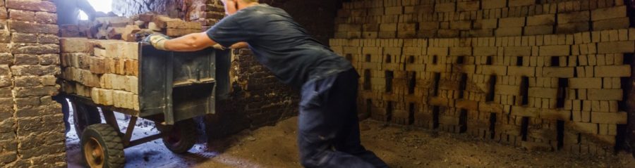 Sort out facing bricks at Maaseik