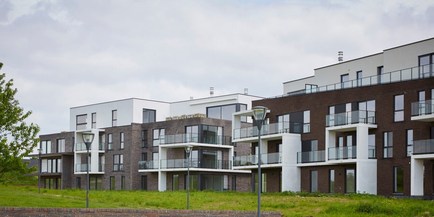 Reference photo new construction single family and apartment in Ronse