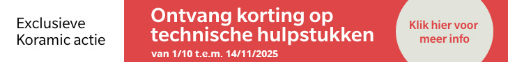 Actie technische hulpstukken Koramic