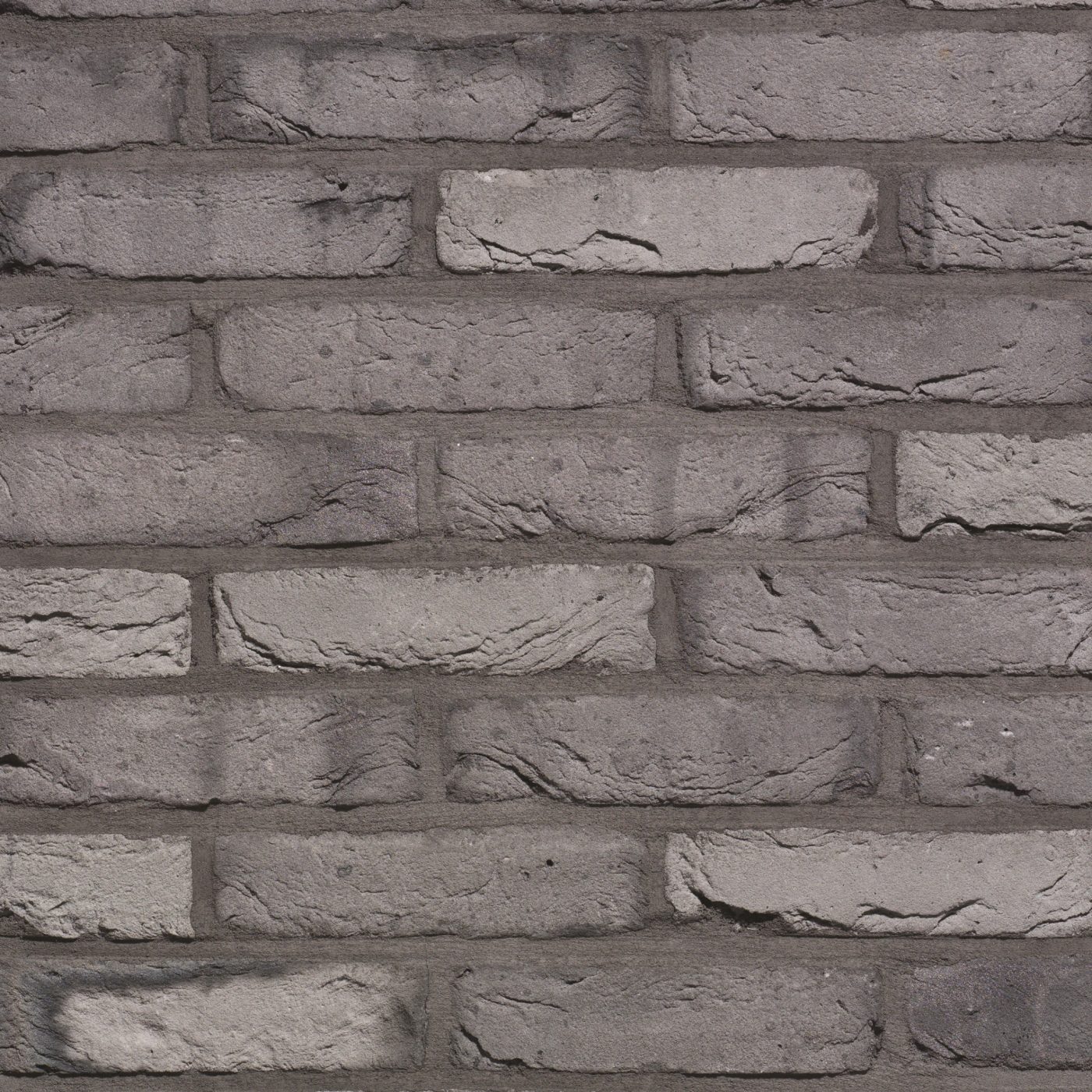 Brique De Parement En Terre Cuite De Couleur Gris Clair Signee