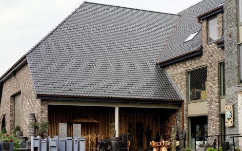 bungeejumpen Paleis Onleesbaar Leikleurige Koramic zacht golvende dakpan met glazuur - Stormpan 44  keramische dakpan Leikleur Mat Geglazuurd met enkele zijsluiting