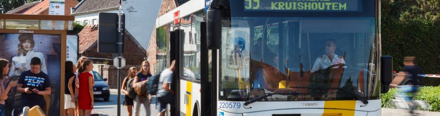 Children are taking the bus