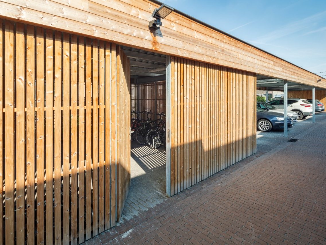 Carport and bicycle storage Duurzame Wijk Waregem 