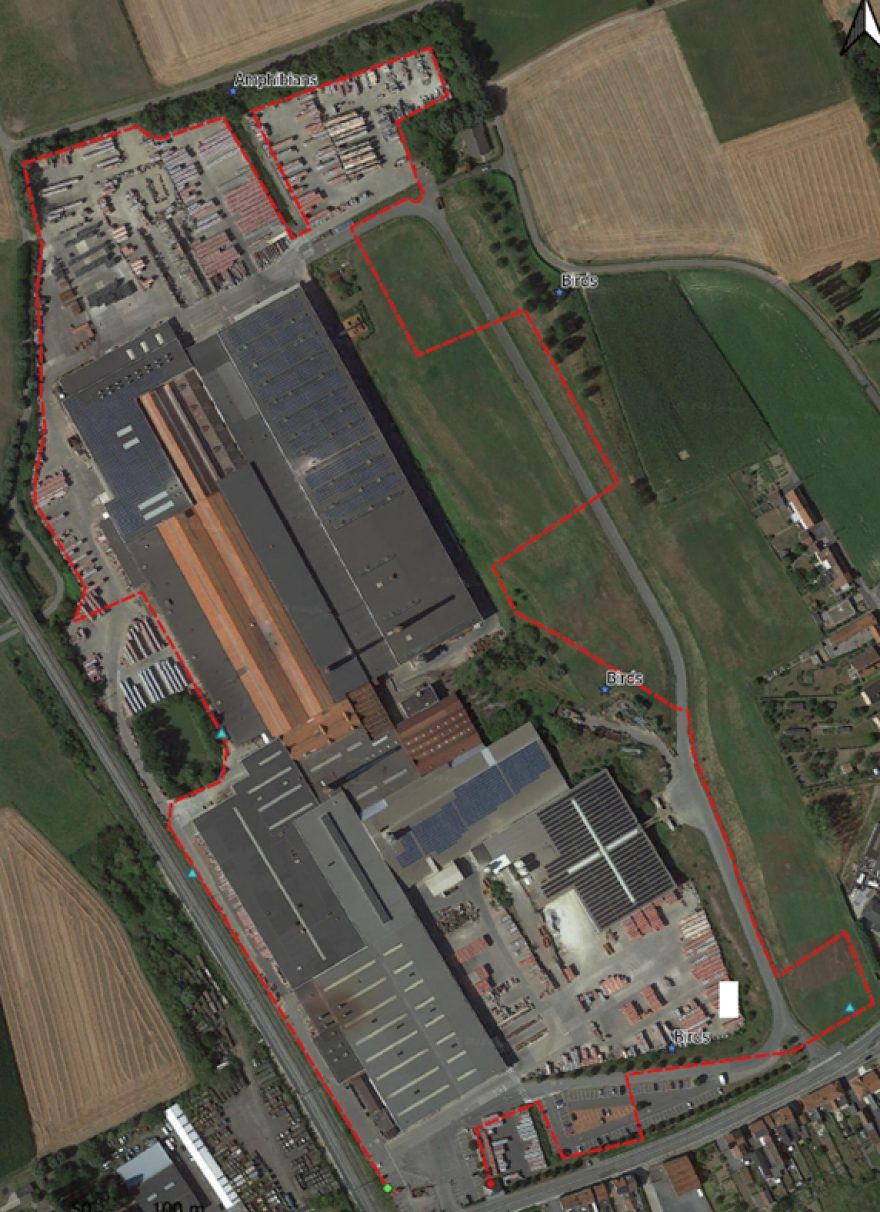 Monitoring wandelroute productiesite Aalbeke