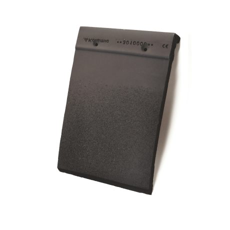 Single product shot of a Tegelpan Rustica Obscura roof tile