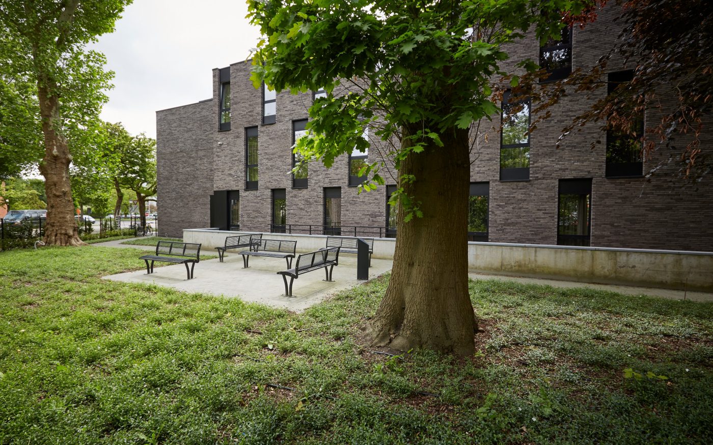 Reference photo new construction student housing in Ghent