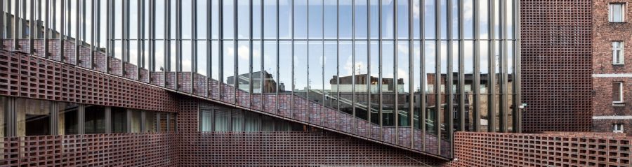 University of Silesia Faculty of Radio and Television; Brick Award 2020 Category "Sharing Public Spaces"; Architects: BAAS Arquitectura, Grupa 5 artchitekci, Maleccy biuro, Photo: Adrià Goula
