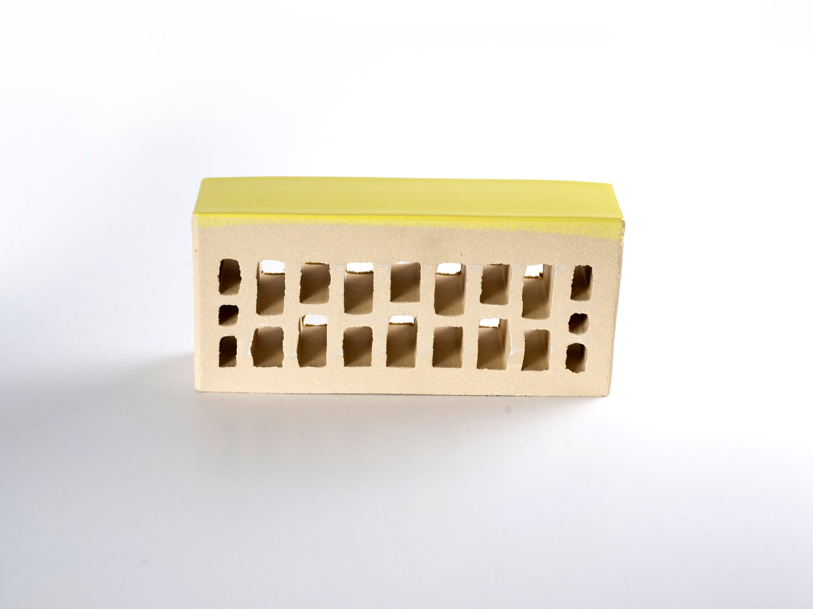 Brique de parement Jaune émaillé