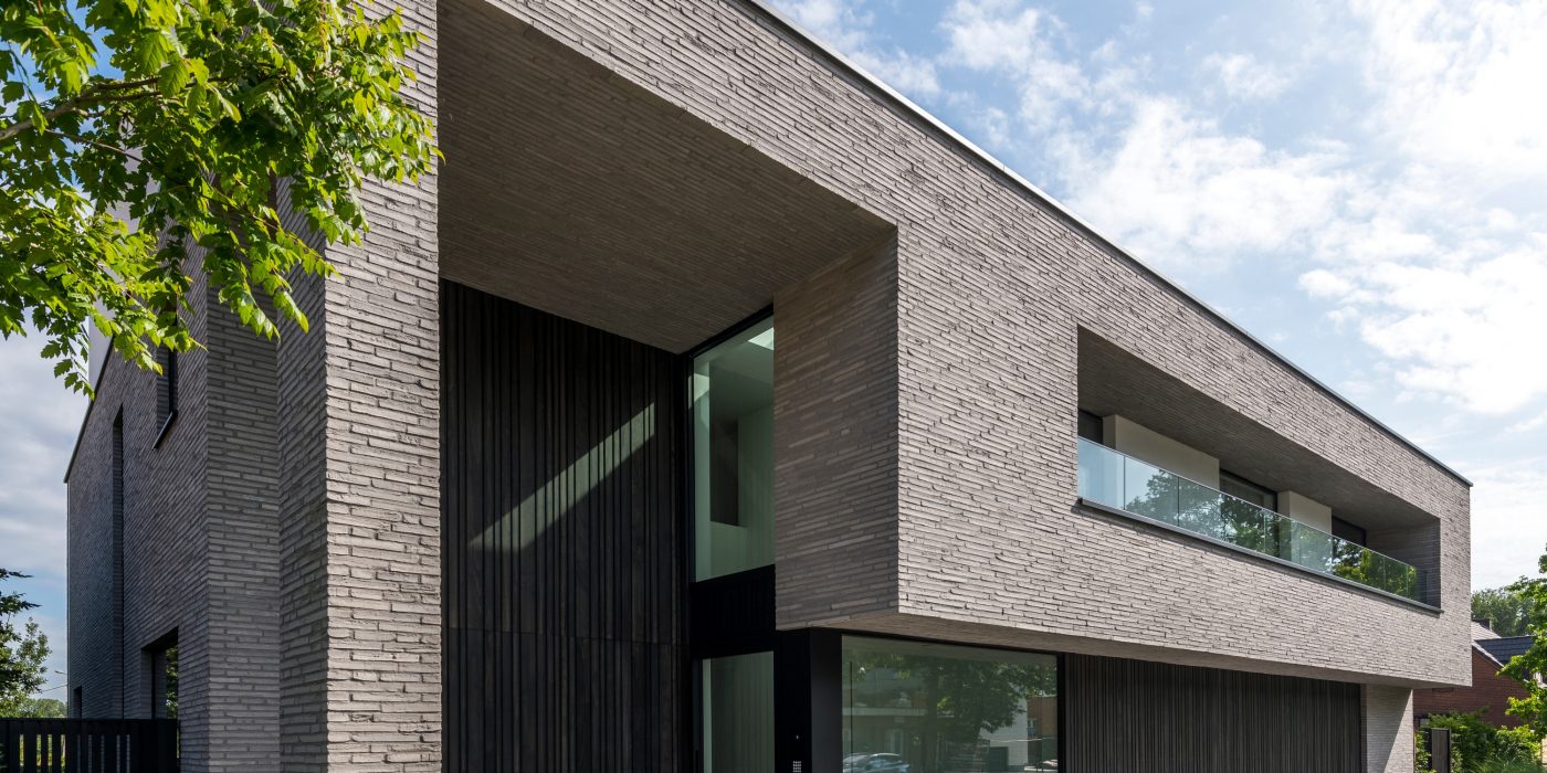 Realizacja z wykorzystaniem Long John Grey marki Terca, arch. Architectenbureau Michel Muylaert, Bonheiden