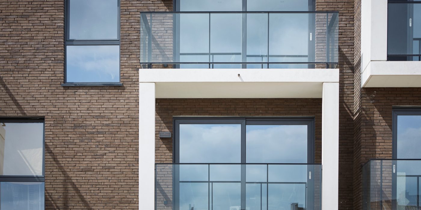 Reference photo new construction single family and apartment in Ronse