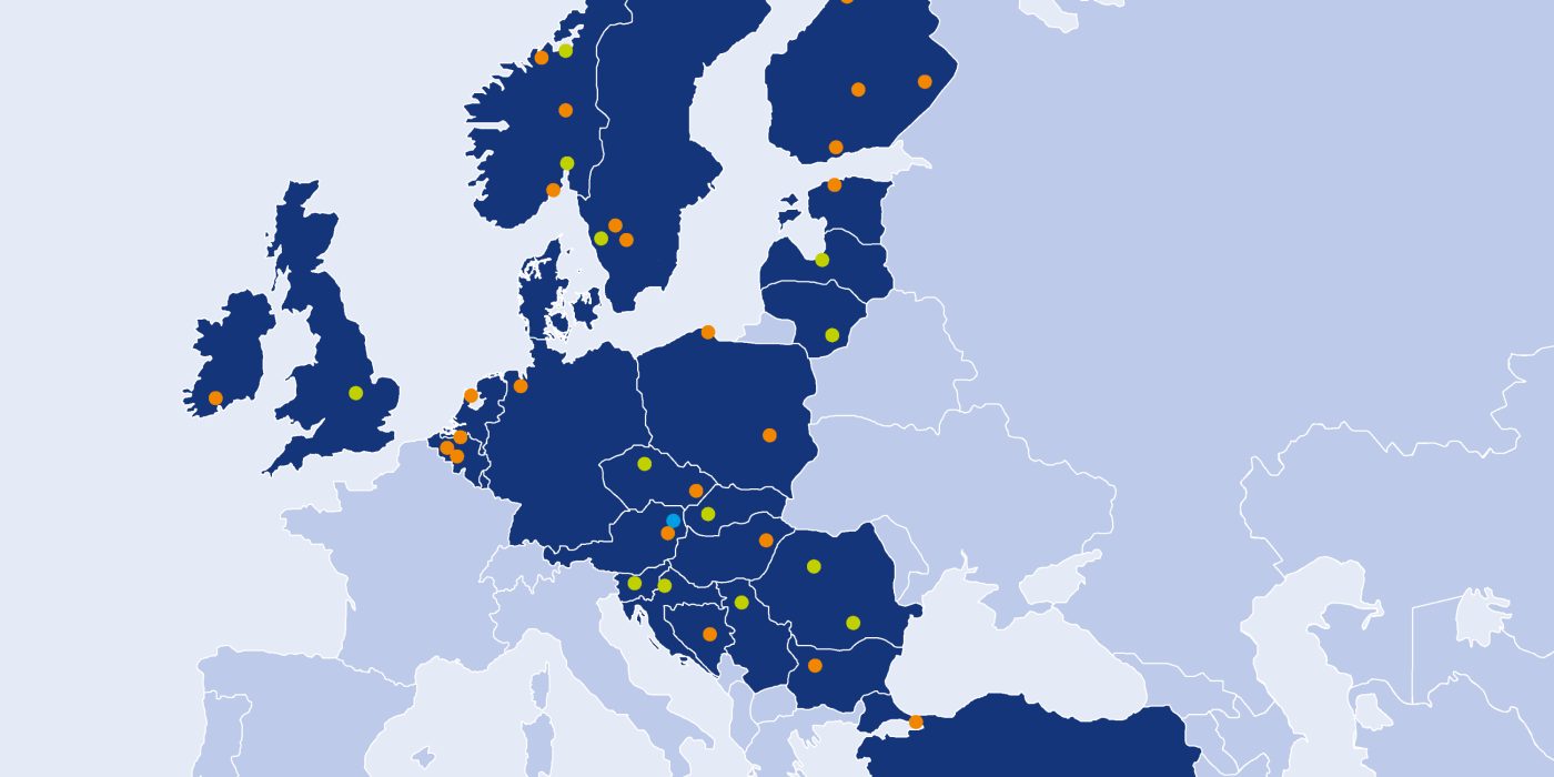 All Pipelife production sites and main offices in Europe