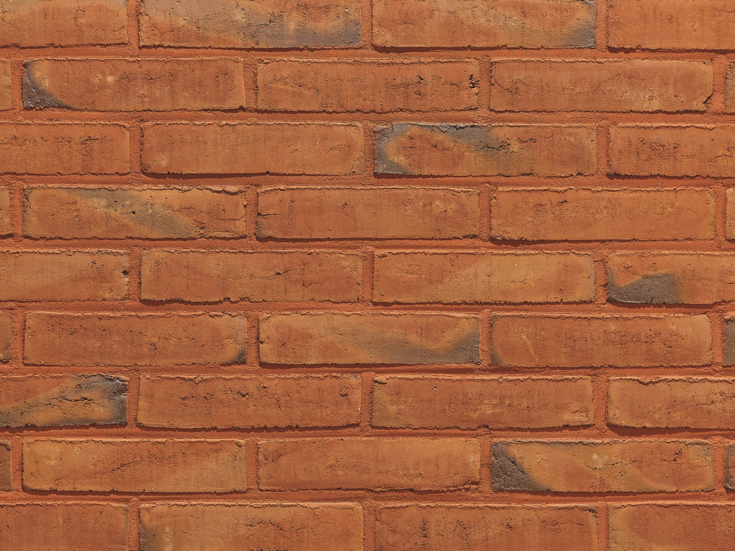 Aquaral Pepper Rood facing bricks in a running bond with mortar joint