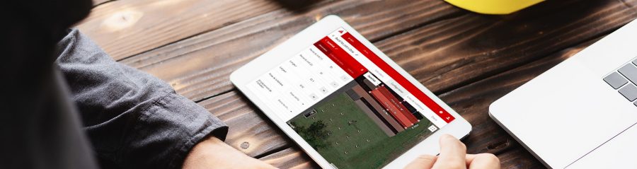 engineering using digital tablet on workspace