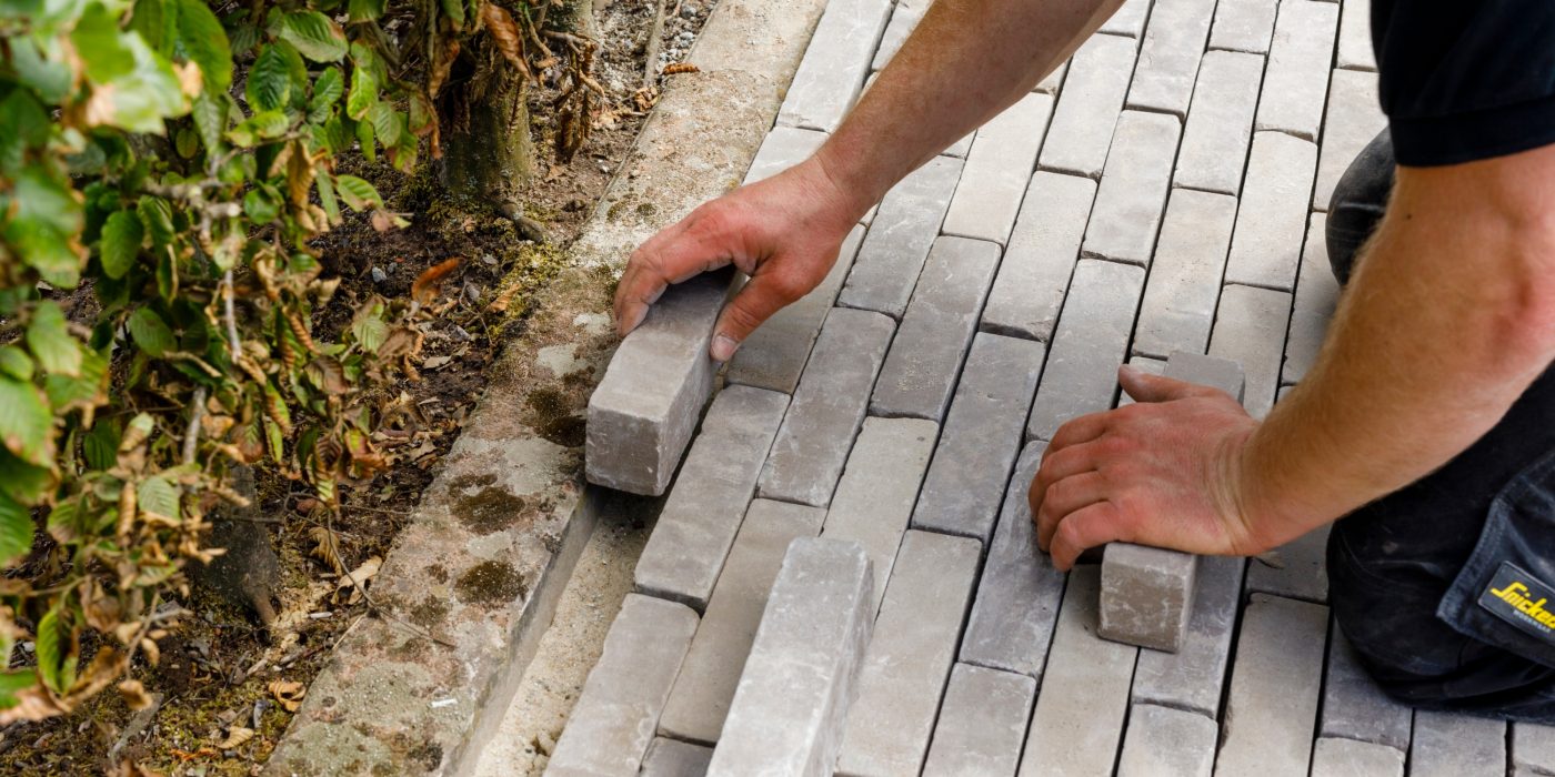 Installing pavers 