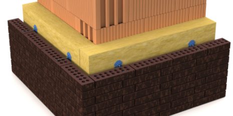 3D rendering of a cavity wall; can be e.g. used for u-value calculator