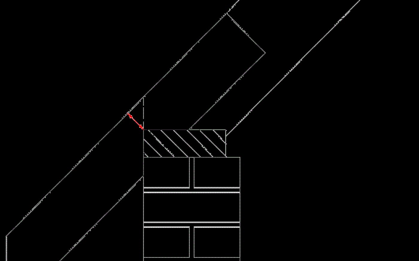 Toiture sans débord - une brisure dans la charpente