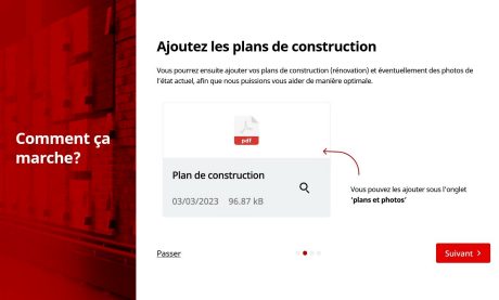 Ajoutez vos éventuels plans de construction numériques
