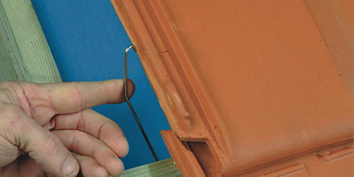 Koramic tile hook on the side