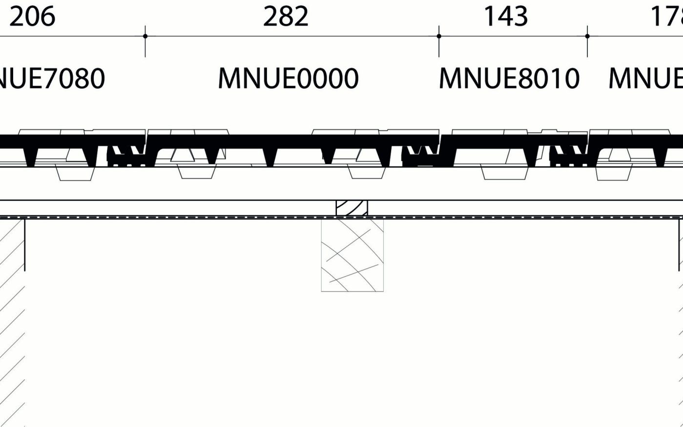 Nueva - Plan de pose transversale de la toiture au niveau de la tuile de rive