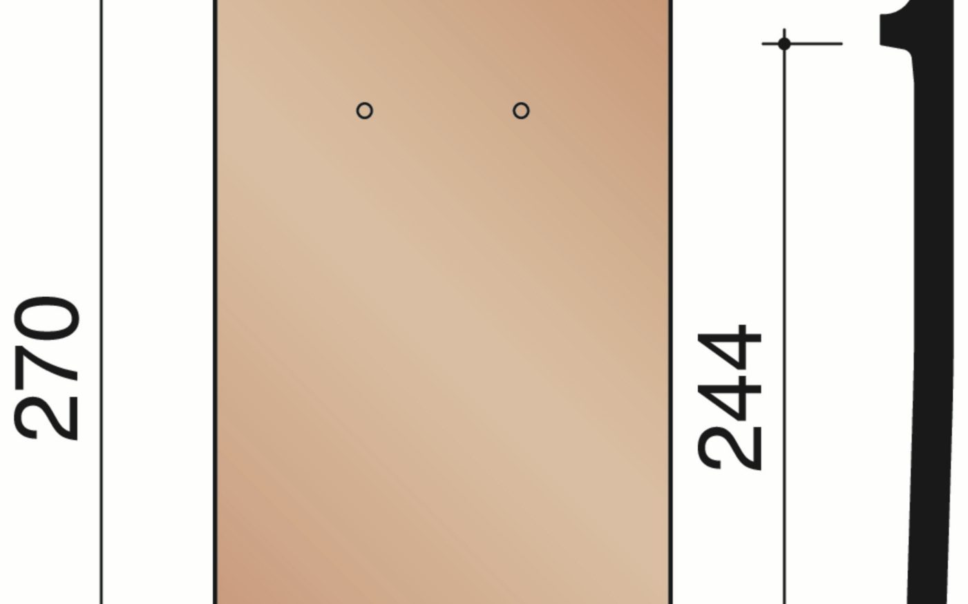 Tuile plate Aléonard Pontigny - 16 x 27