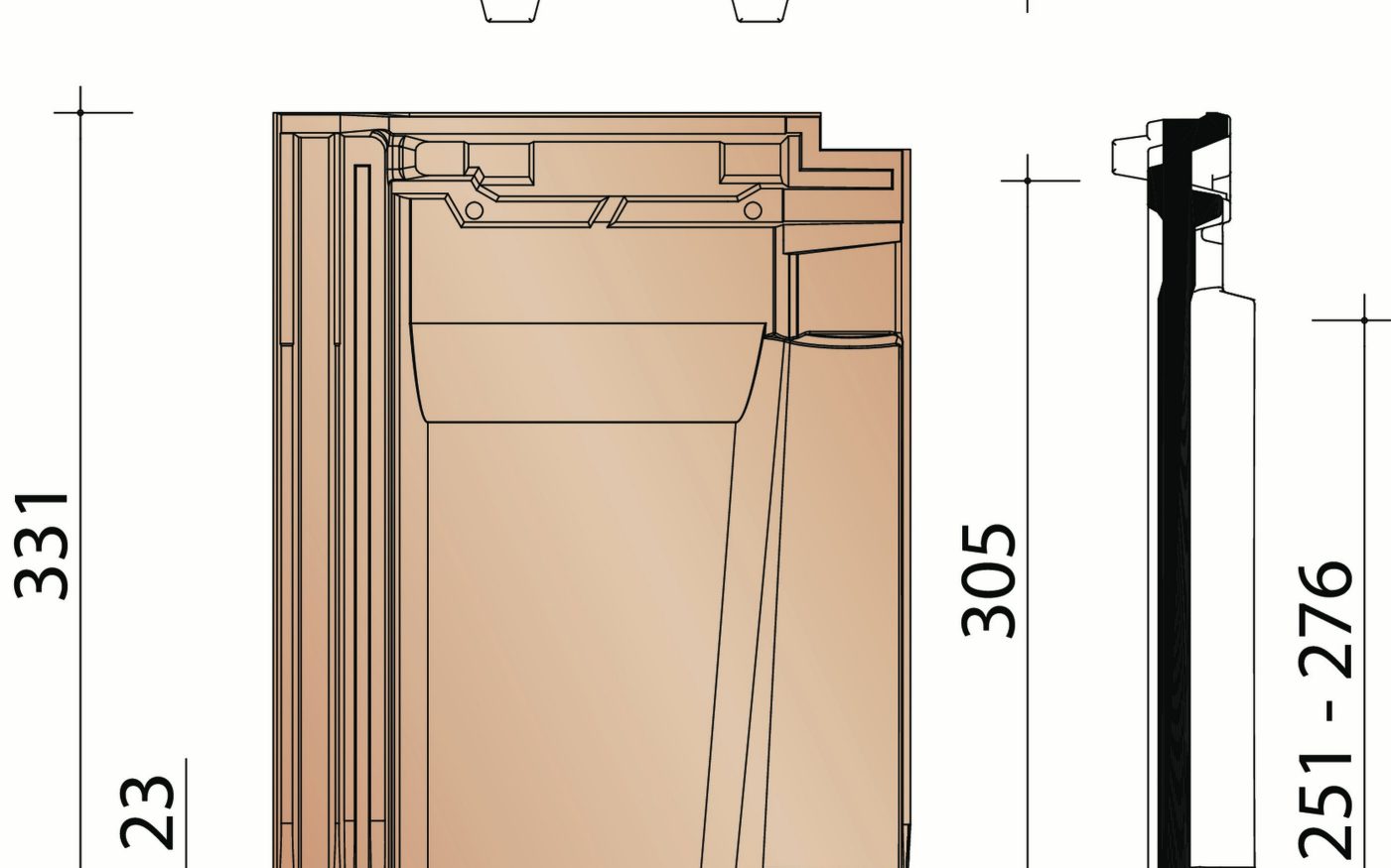 Côte Fleurie : tuile standard 