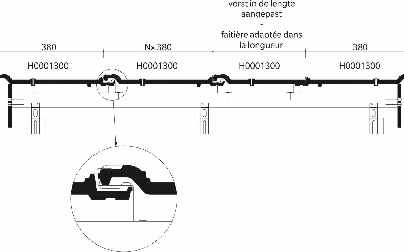 Creaton Harmonica : Section transversale_faîtière_PH
