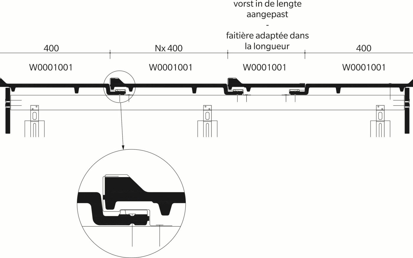 Creaton Harmonie : Section transversale_faîtière_PZ
