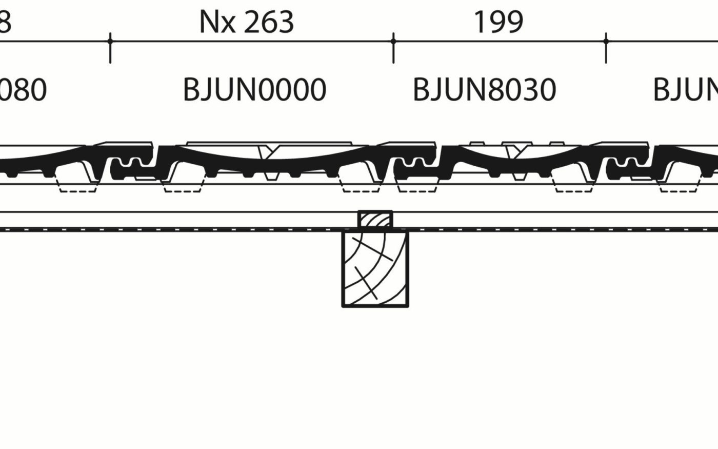Jura Nova - Plan de pose transversale de la toiture au niveau de la tuile de rive