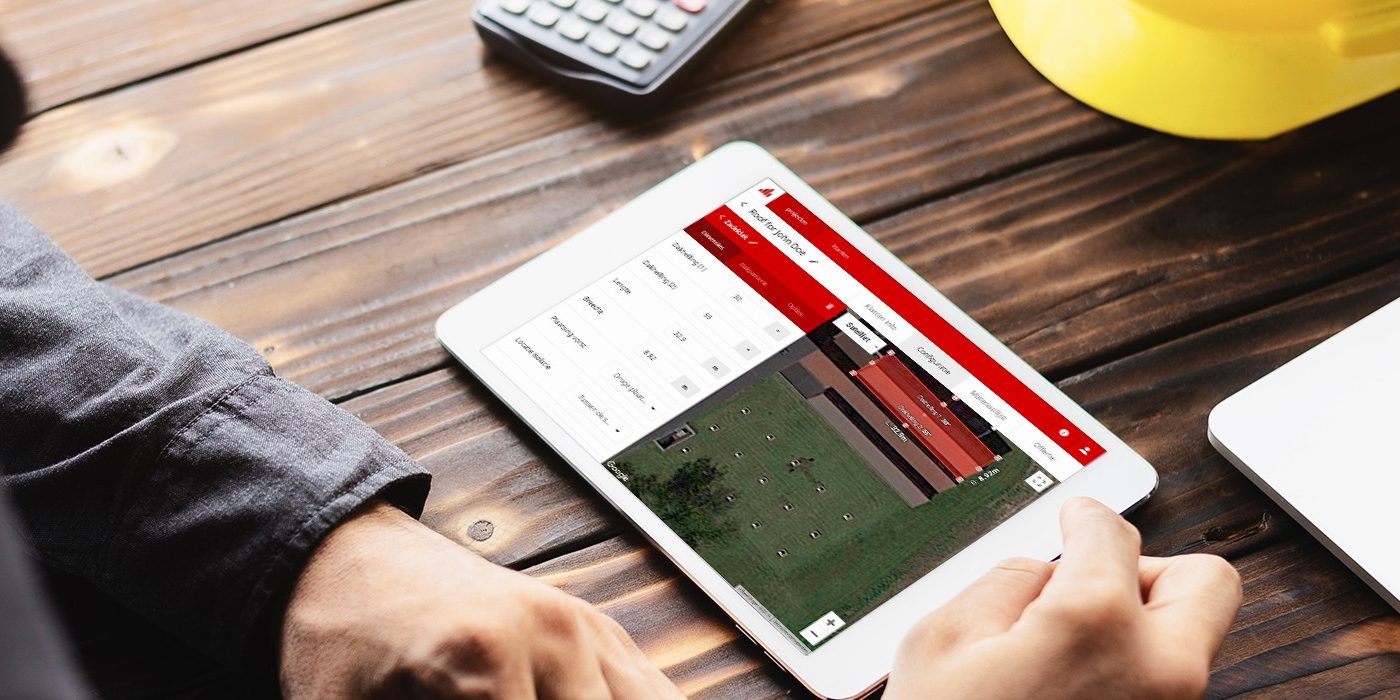 engineering using digital tablet on workspace