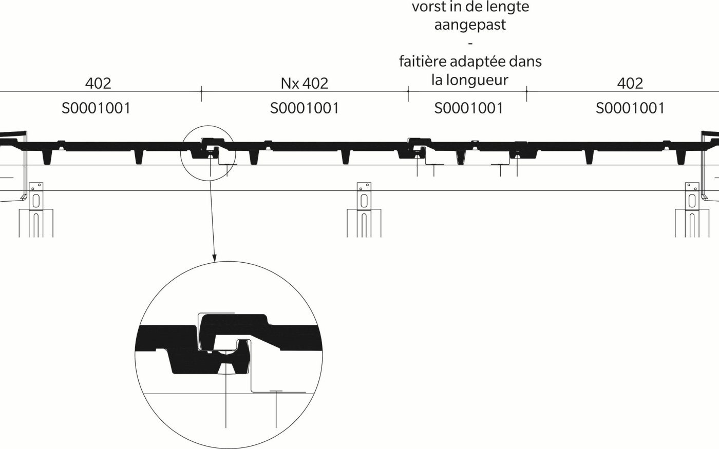 TERREAL Renaissance Evo : Section transversale_faîtière